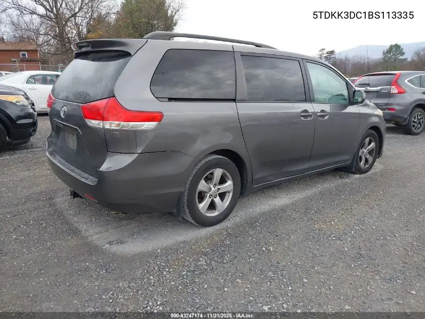 5TDKK3DC1BS113335 2011 Toyota Sienna Le V6