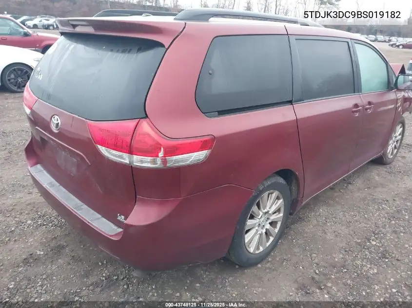 5TDJK3DC9BS019182 2011 Toyota Sienna Le