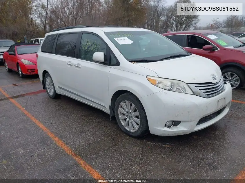 5TDYK3DC9BS081552 2011 Toyota Sienna Limited V6