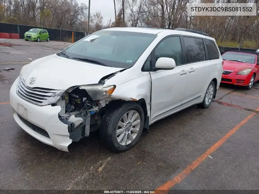 5TDYK3DC9BS081552 2011 Toyota Sienna Limited V6