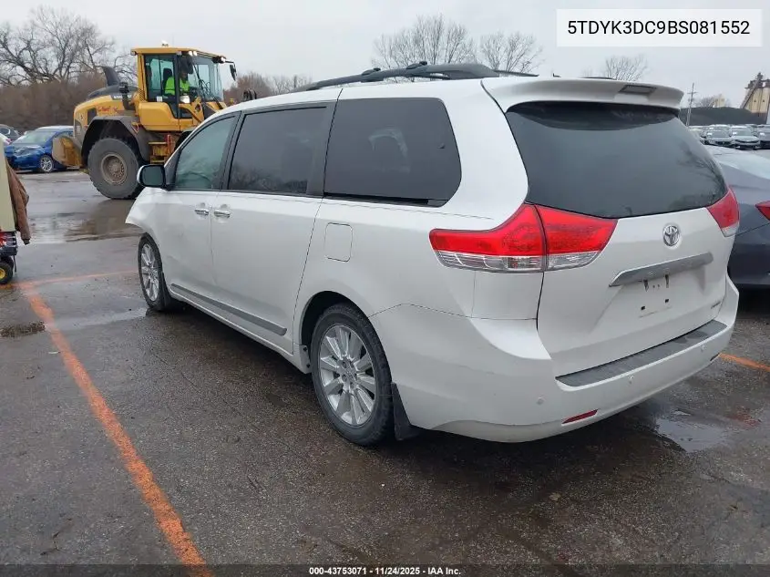 5TDYK3DC9BS081552 2011 Toyota Sienna Limited V6