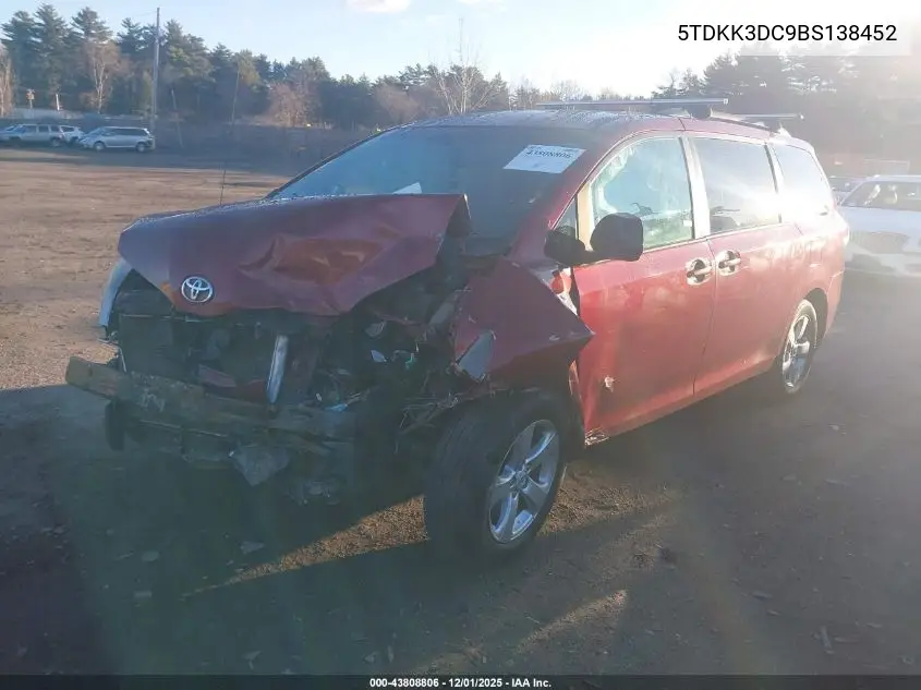 5TDKK3DC9BS138452 2011 Toyota Sienna Le V6