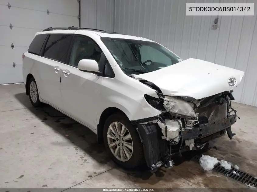 5TDDK3DC6BS014342 2011 Toyota Sienna Limited
