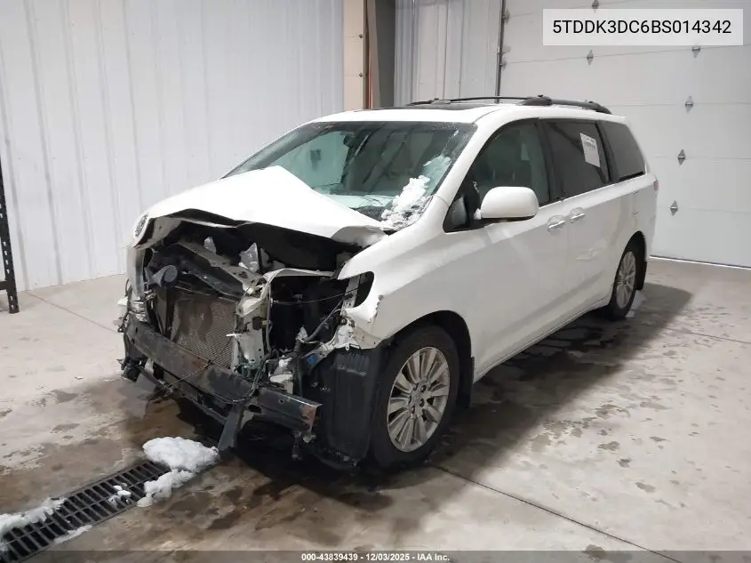 5TDDK3DC6BS014342 2011 Toyota Sienna Limited