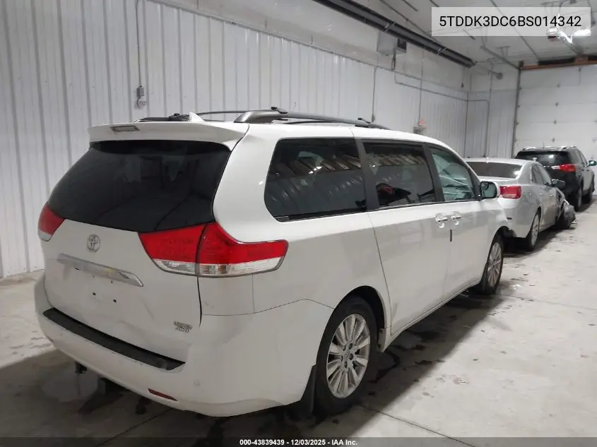 5TDDK3DC6BS014342 2011 Toyota Sienna Limited