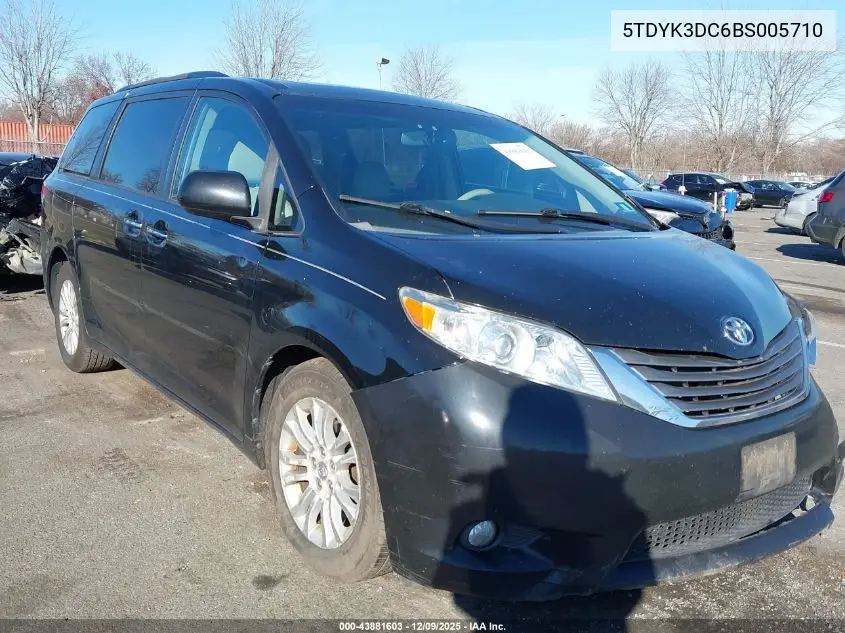 5TDYK3DC6BS005710 2011 Toyota Sienna Xle V6