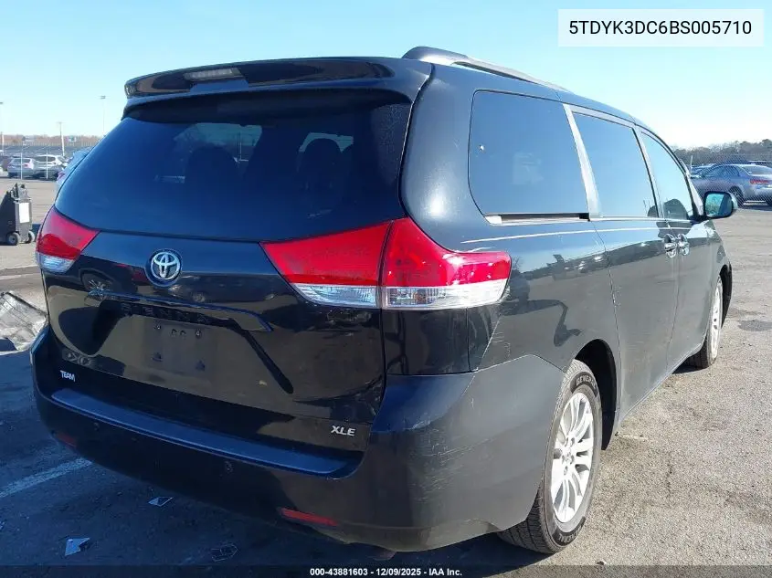 5TDYK3DC6BS005710 2011 Toyota Sienna Xle V6