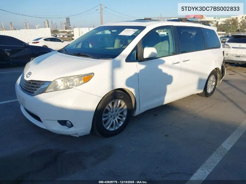 5TDYK3DC7BS002833 2011 Toyota Sienna Xle V6