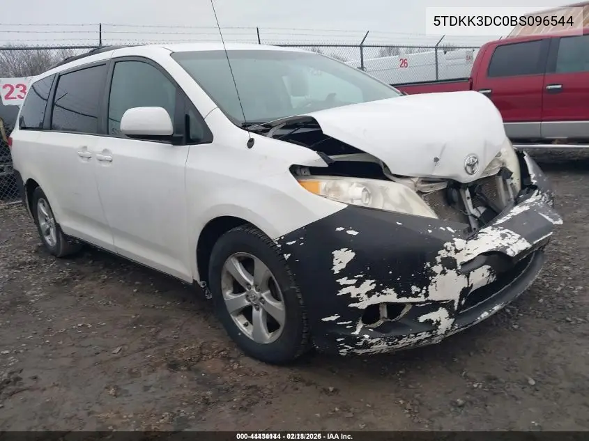 5TDKK3DC0BS096544 2011 Toyota Sienna Le V6