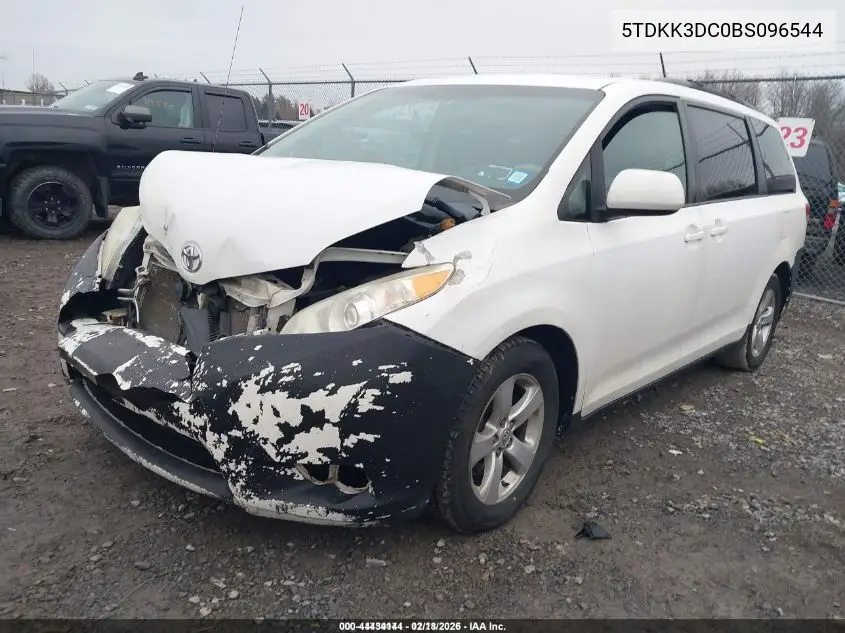 5TDKK3DC0BS096544 2011 Toyota Sienna Le V6
