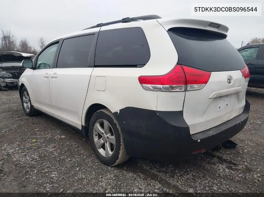 5TDKK3DC0BS096544 2011 Toyota Sienna Le V6