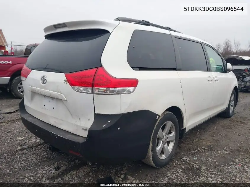 5TDKK3DC0BS096544 2011 Toyota Sienna Le V6
