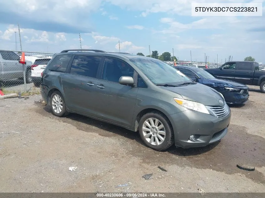 5TDYK3DC7CS223821 2012 Toyota Sienna Limited V6 7 Passenger