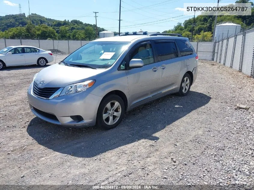 5TDKK3DCXCS264787 2012 Toyota Sienna Le V6 8 Passenger