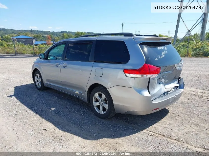 5TDKK3DCXCS264787 2012 Toyota Sienna Le V6 8 Passenger