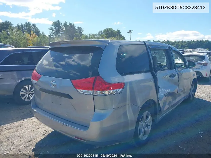 5TDZK3DC6CS223412 2012 Toyota Sienna