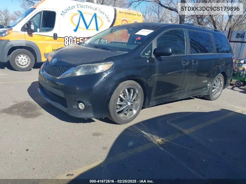 2012 Toyota Sienna Se 8 Passenger VIN: 5TDXK3DC9CS179896 Lot: 41672616