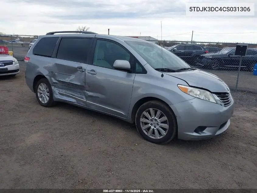 5TDJK3DC4CS031306 2012 Toyota Sienna Le 7 Passenger