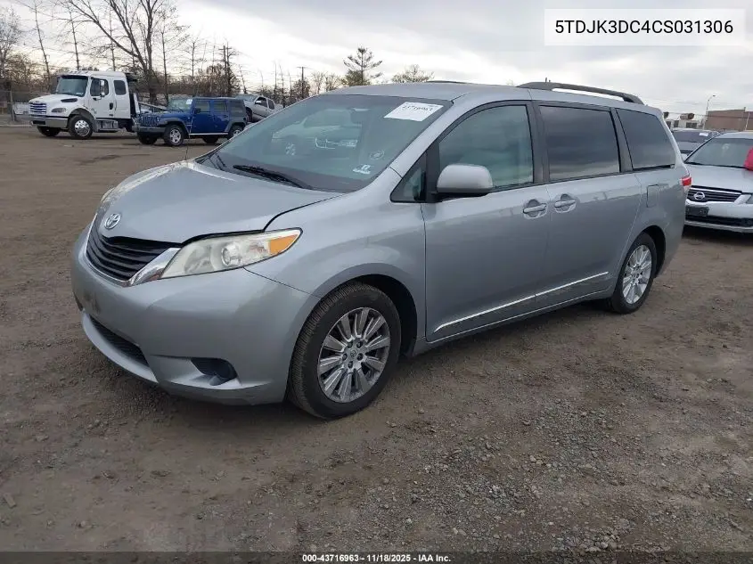 5TDJK3DC4CS031306 2012 Toyota Sienna Le 7 Passenger