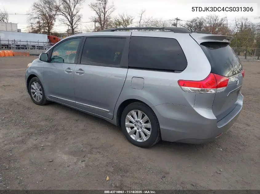 5TDJK3DC4CS031306 2012 Toyota Sienna Le 7 Passenger