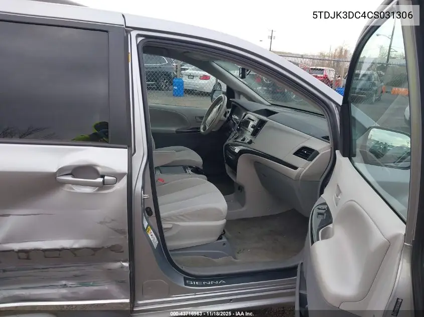 5TDJK3DC4CS031306 2012 Toyota Sienna Le 7 Passenger
