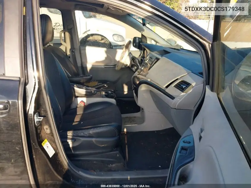 5TDXK3DC0CS179348 2012 Toyota Sienna Se 8 Passenger