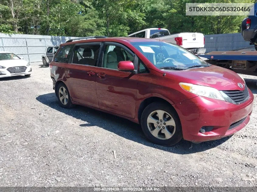 5TDKK3DC6DS320466 2013 Toyota Sienna Le V6 8 Passenger