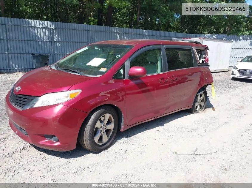 5TDKK3DC6DS320466 2013 Toyota Sienna Le V6 8 Passenger