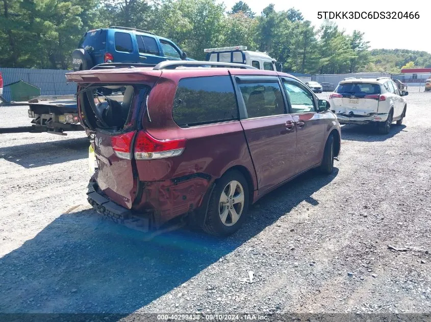 5TDKK3DC6DS320466 2013 Toyota Sienna Le V6 8 Passenger