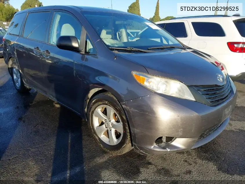 5TDZK3DC1DS299525 2013 Toyota Sienna L V6 7 Passenger