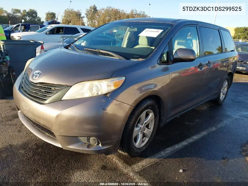 5TDZK3DC1DS299525 2013 Toyota Sienna L V6 7 Passenger
