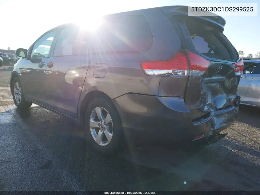 5TDZK3DC1DS299525 2013 Toyota Sienna L V6 7 Passenger