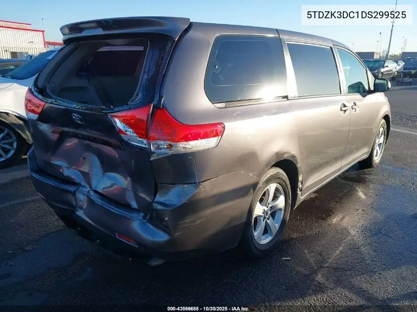5TDZK3DC1DS299525 2013 Toyota Sienna L V6 7 Passenger