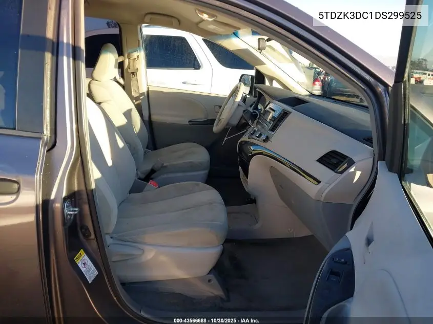 5TDZK3DC1DS299525 2013 Toyota Sienna L V6 7 Passenger
