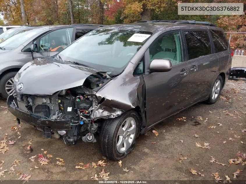 5TDKK3DC3DS376882 2013 Toyota Sienna Le V6 8 Passenger