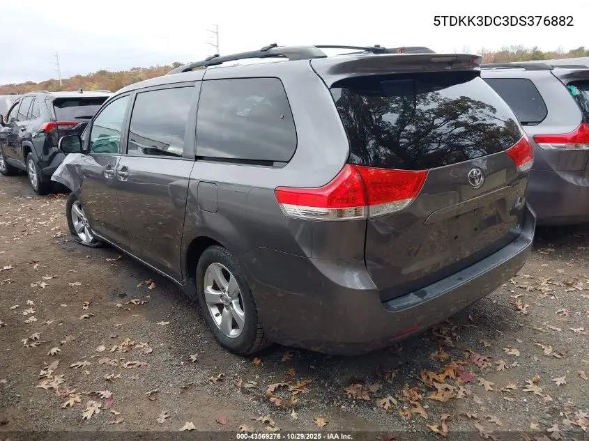 5TDKK3DC3DS376882 2013 Toyota Sienna Le V6 8 Passenger