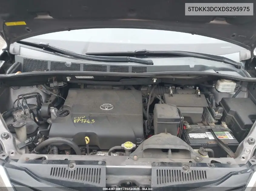 5TDKK3DCXDS295975 2013 Toyota Sienna Le V6 8 Passenger