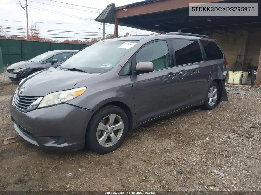 5TDKK3DCXDS295975 2013 Toyota Sienna Le V6 8 Passenger