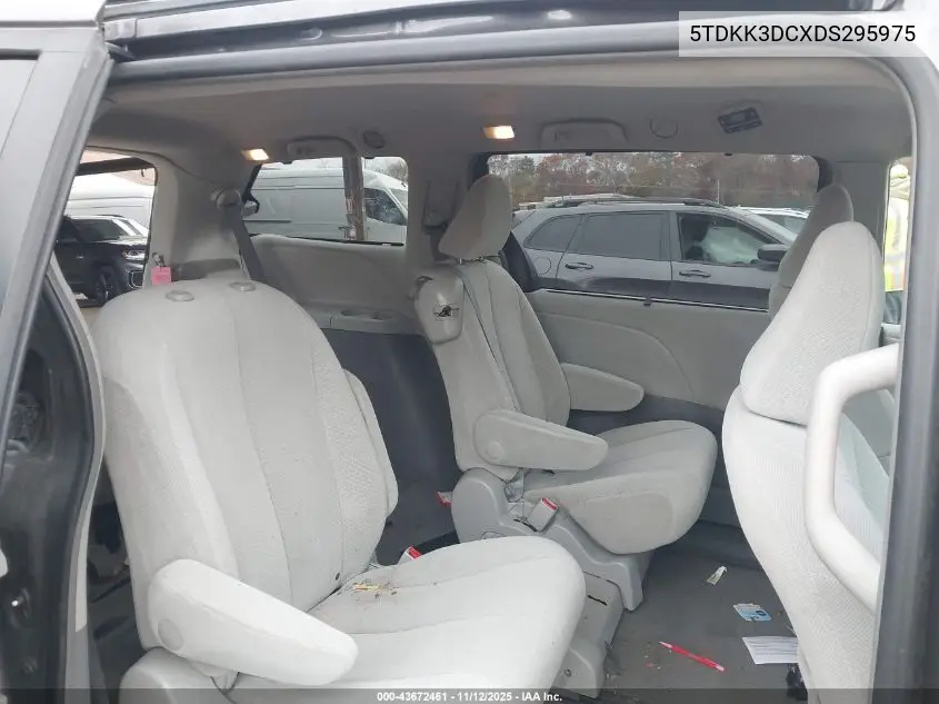 5TDKK3DCXDS295975 2013 Toyota Sienna Le V6 8 Passenger