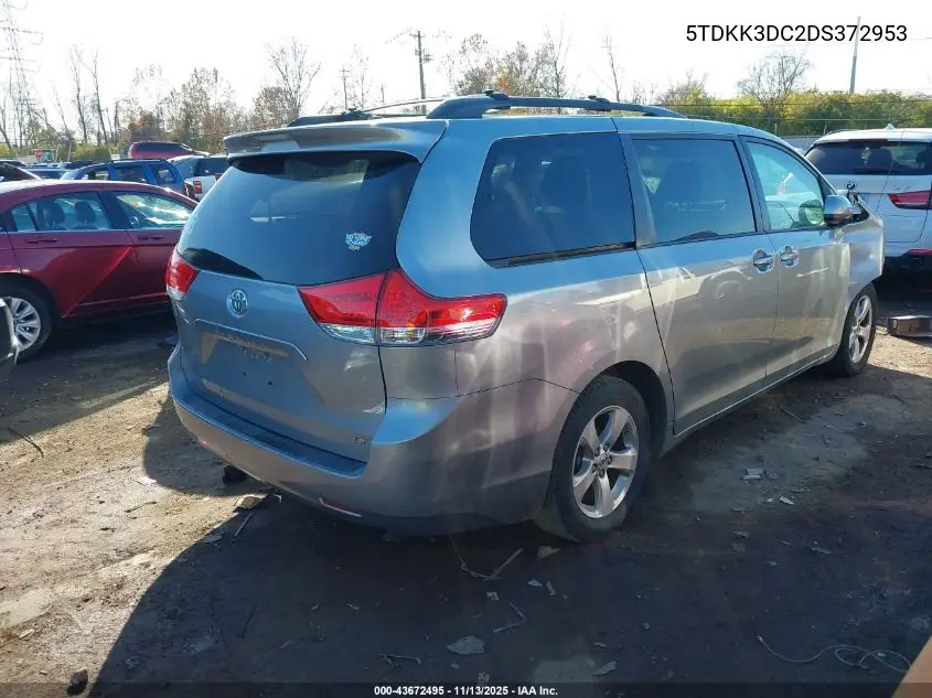 5TDKK3DC2DS372953 2013 Toyota Sienna Le V6 8 Passenger