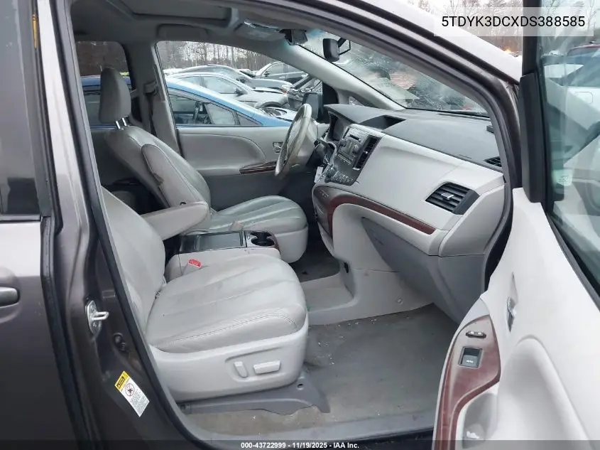 5TDYK3DCXDS388585 2013 Toyota Sienna Xle V6 8 Passenger