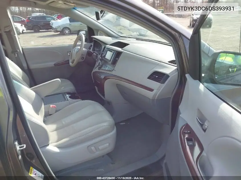 5TDYK3DC6DS393931 2013 Toyota Sienna Xle V6 8 Passenger