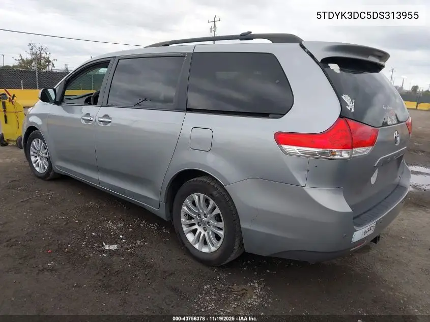 5TDYK3DC5DS313955 2013 Toyota Sienna Xle V6 8 Passenger