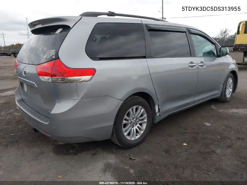 5TDYK3DC5DS313955 2013 Toyota Sienna Xle V6 8 Passenger