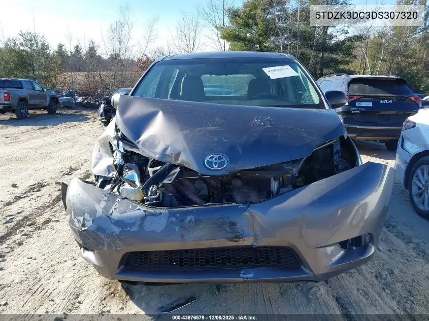 5TDZK3DC3DS307320 2013 Toyota Sienna L V6 7 Passenger