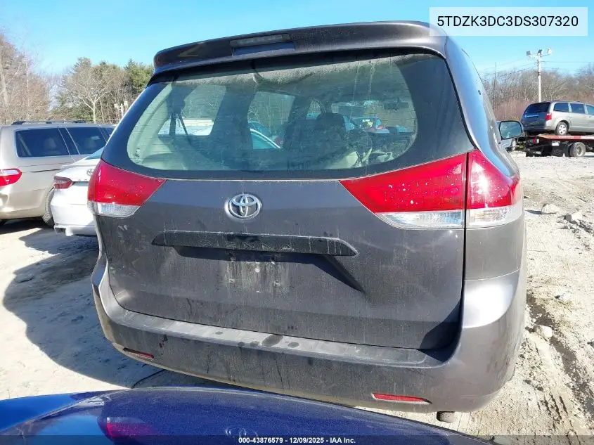 5TDZK3DC3DS307320 2013 Toyota Sienna L V6 7 Passenger