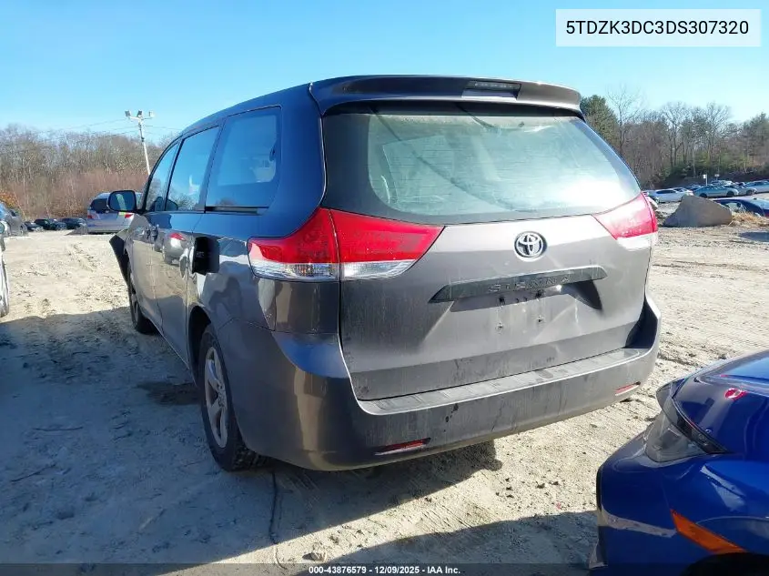 5TDZK3DC3DS307320 2013 Toyota Sienna L V6 7 Passenger