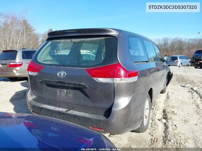 5TDZK3DC3DS307320 2013 Toyota Sienna L V6 7 Passenger