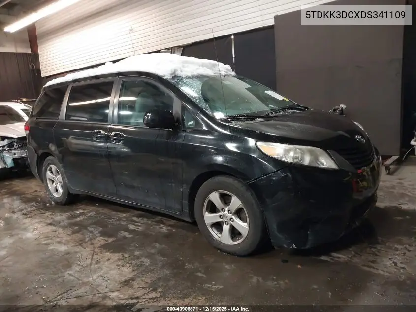 5TDKK3DCXDS341109 2013 Toyota Sienna Le V6 8 Passenger