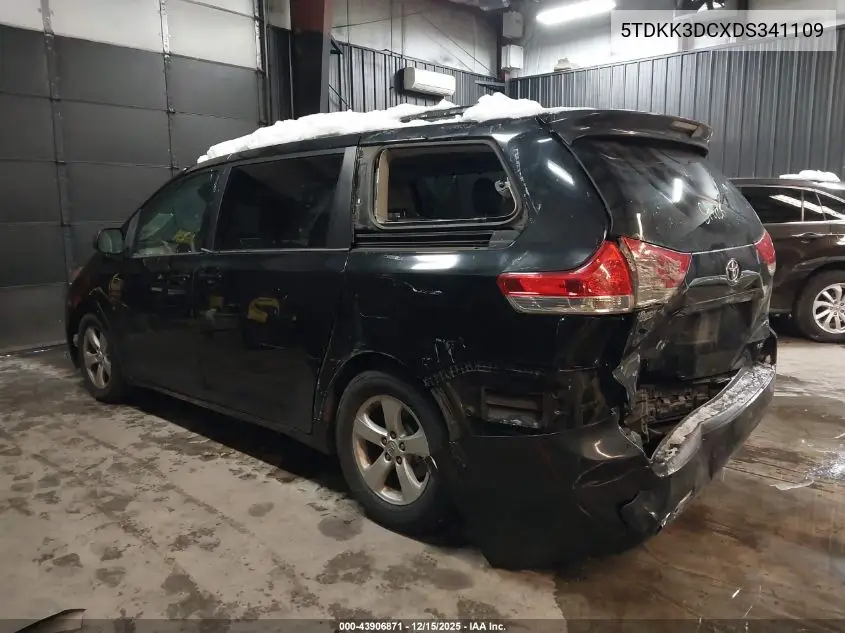 5TDKK3DCXDS341109 2013 Toyota Sienna Le V6 8 Passenger